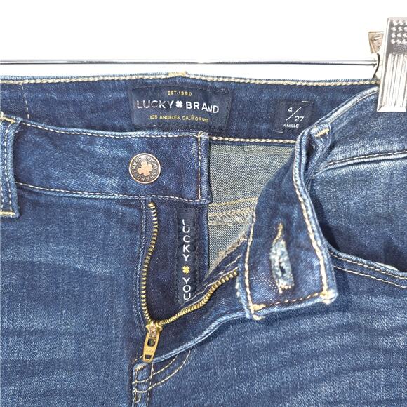 Lucky Brand Jeans Womens 4/27 Blue Ankle Lolita Skinny Dark Wash Denim Stretch - Picture 5 of 12